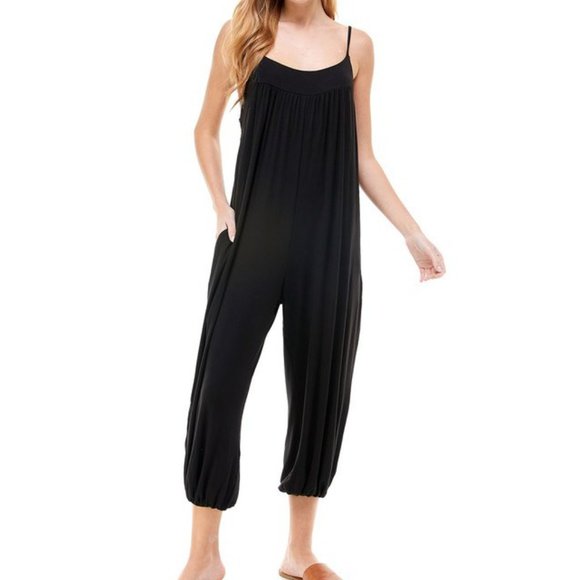 Black Harem Jumper with Adjustable Straps - Picture 6 of 6